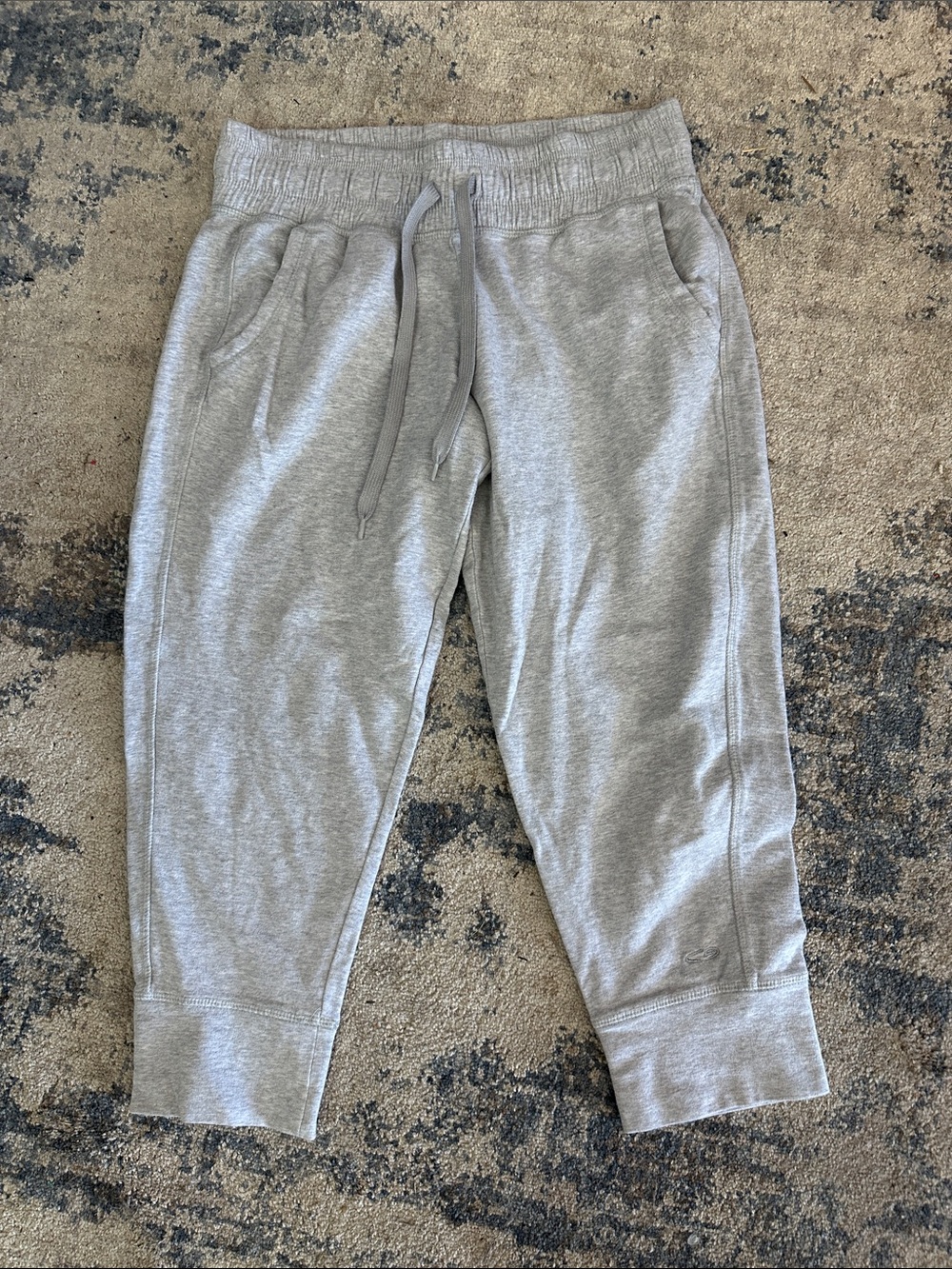 Champion Light Gray women’s capri Jogger Sweatpants with Drawstring